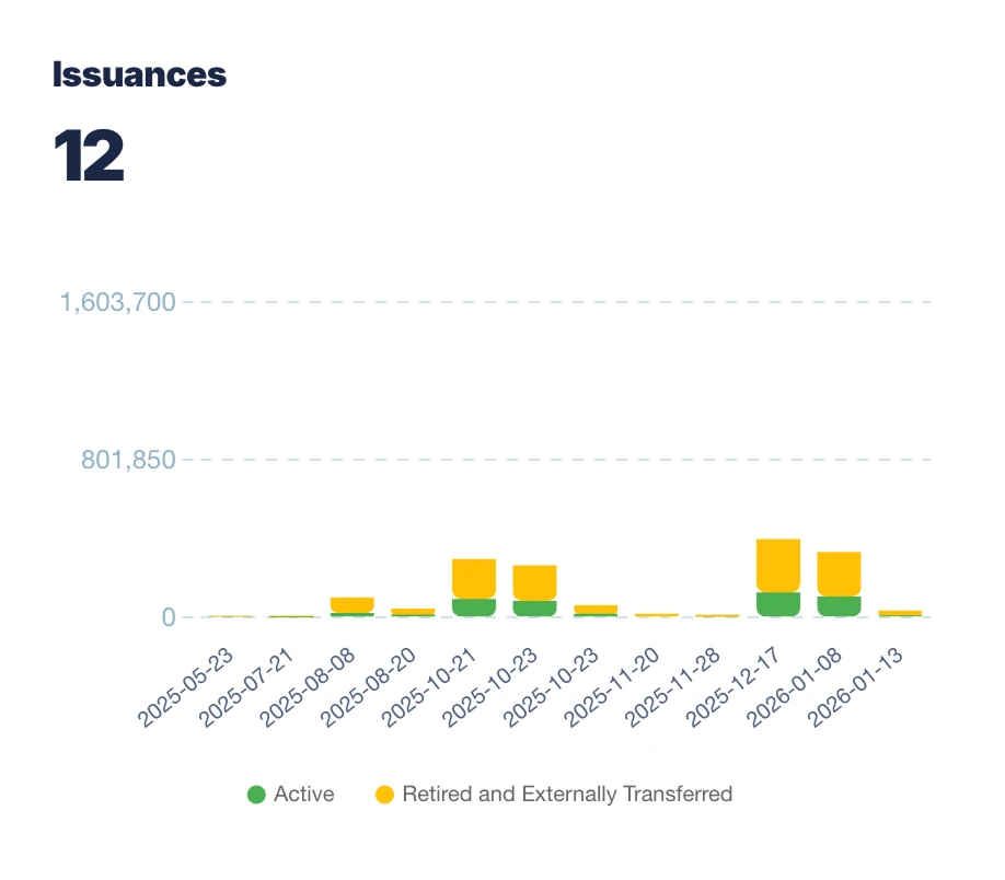 Credit issuances over time